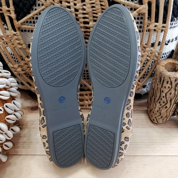 Rothy's 7/37.5 The Spot Loafer Leopard Animal Print Slip On Shoes Flats Women's - Picture 6 of 15